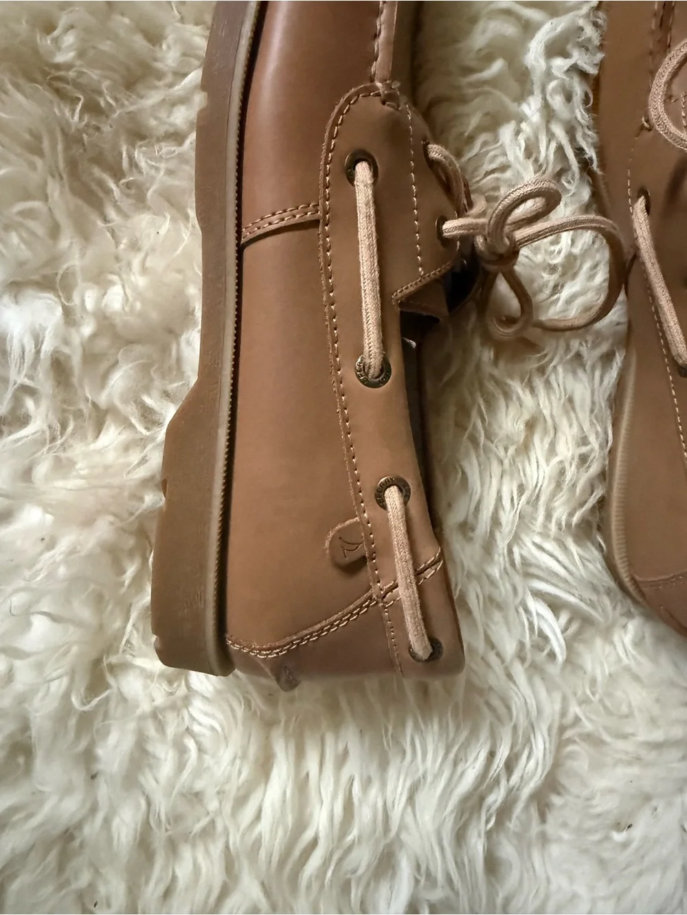NEW $110 Sperry Men’s 8.5 Brown Leather Boat Shoes Slip On Loafers comfy sneaker